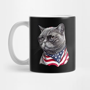 Independence Day Cat Mug